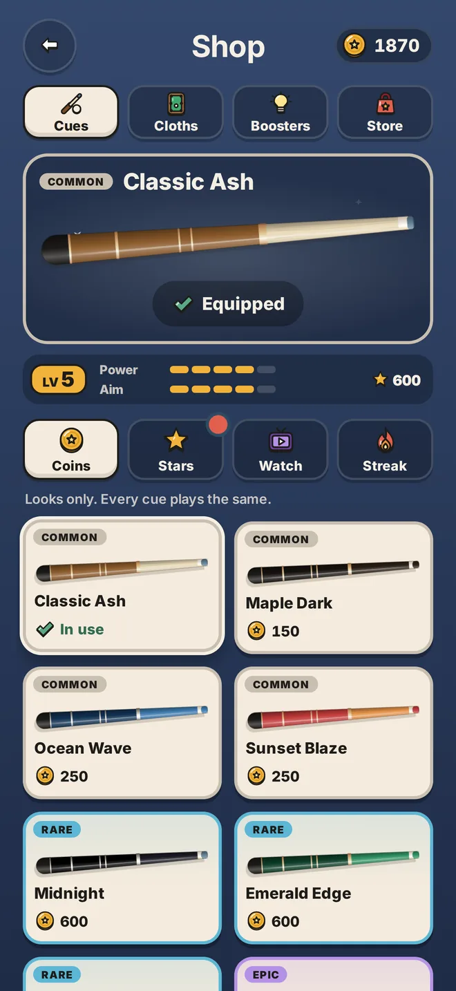 The cue shop