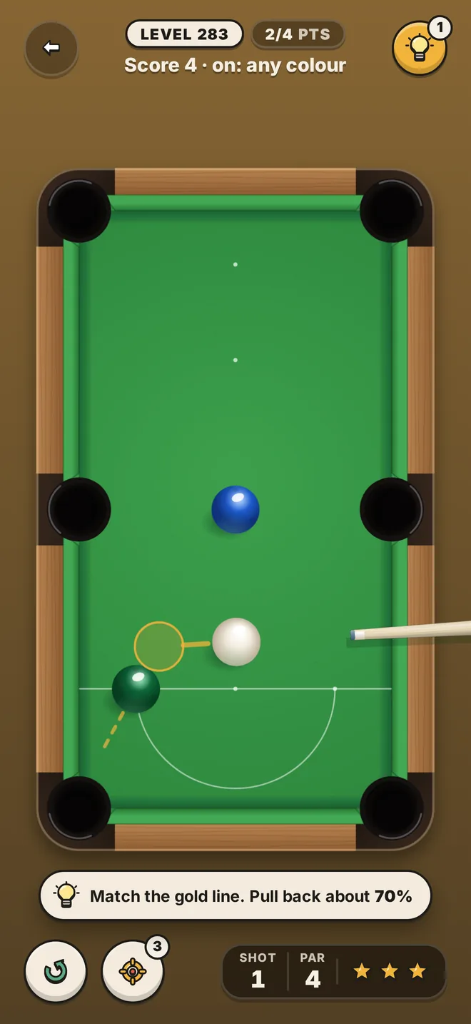 A snooker table with reds and colours